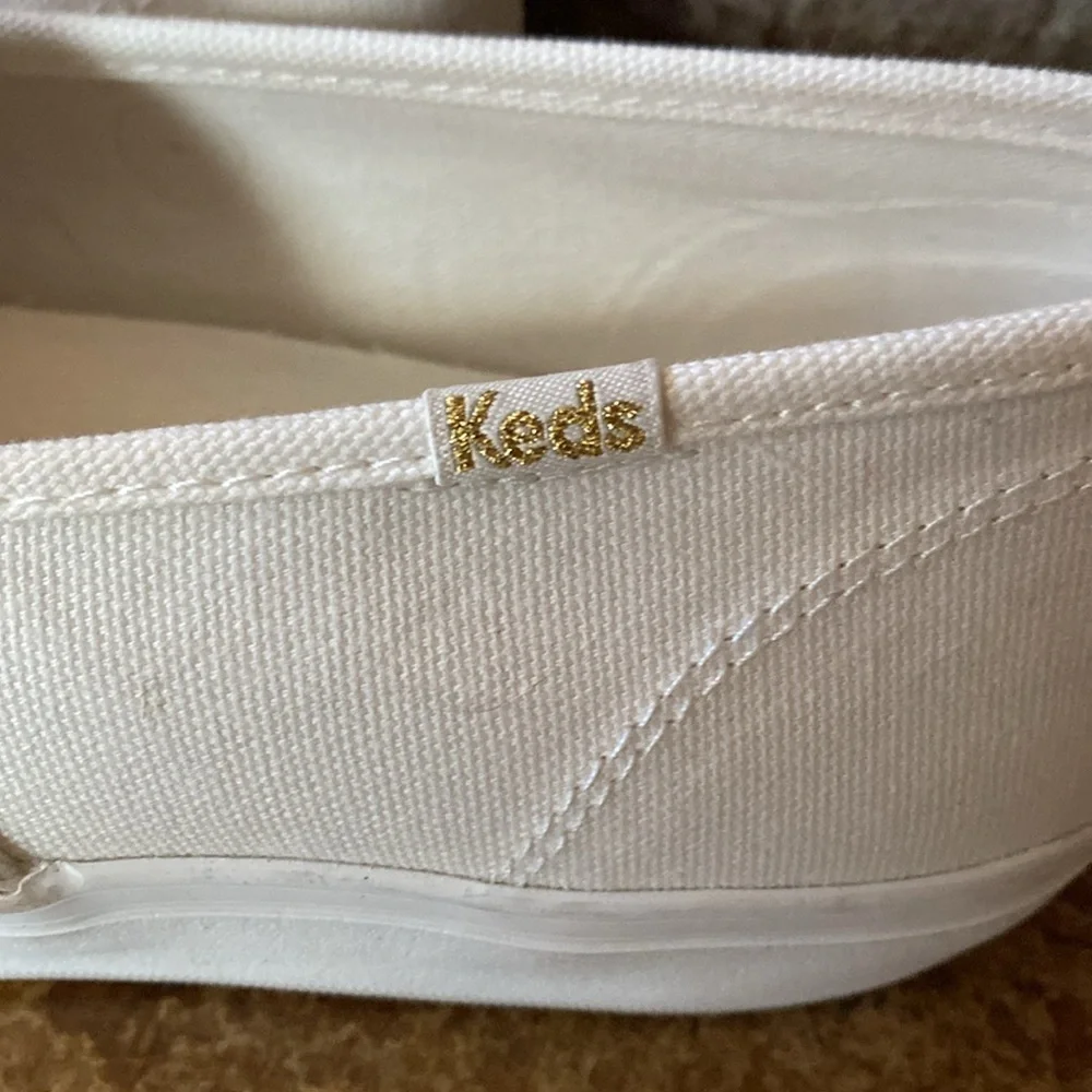 Keds Womens Double Decker‎ Metallic Wave Glitter Slip On Sneakers
